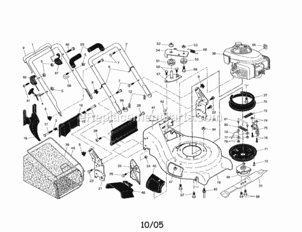 Page A Diagram and Parts List for 917377892  Craftsman Lawn Tractor