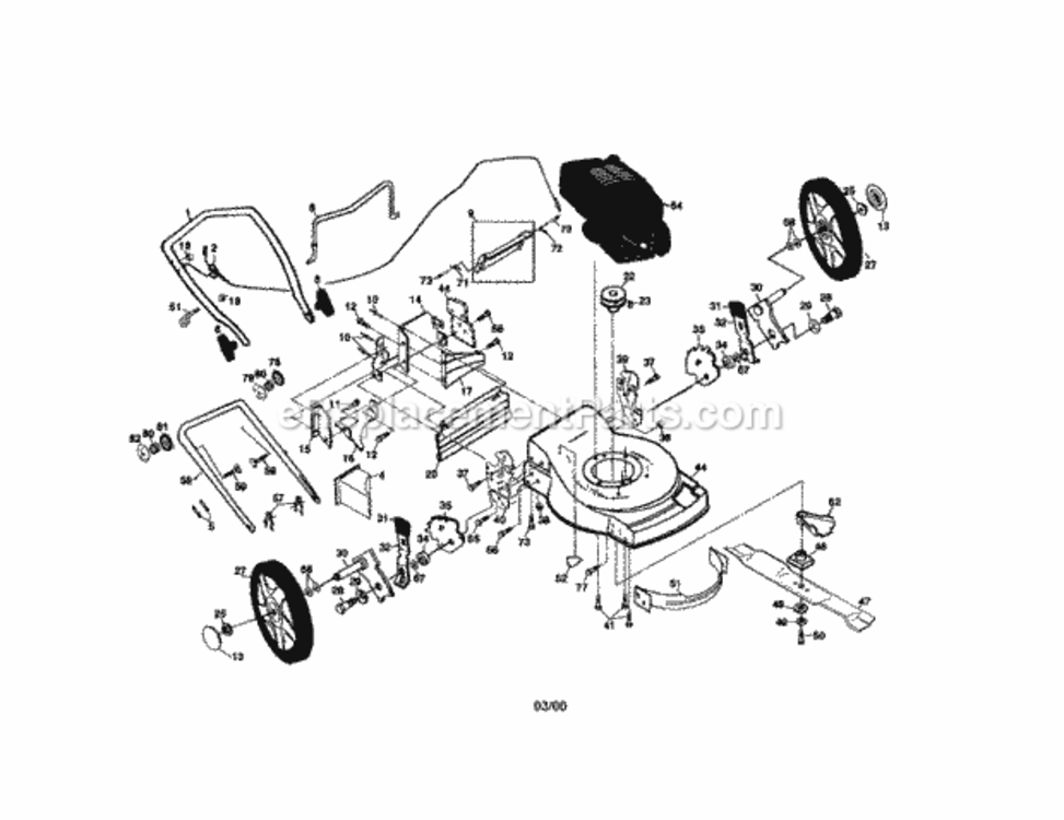 Page A Diagram and Parts List for 91737790  Craftsman Lawn Mower