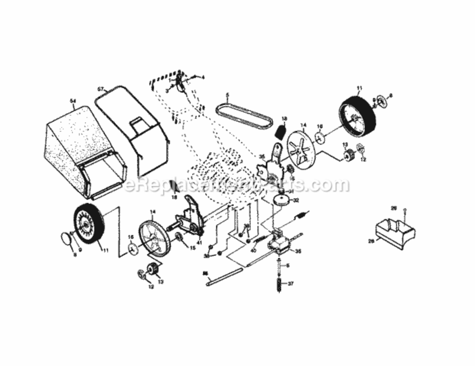 Page B Diagram and Parts List for 91737790  Craftsman Lawn Mower