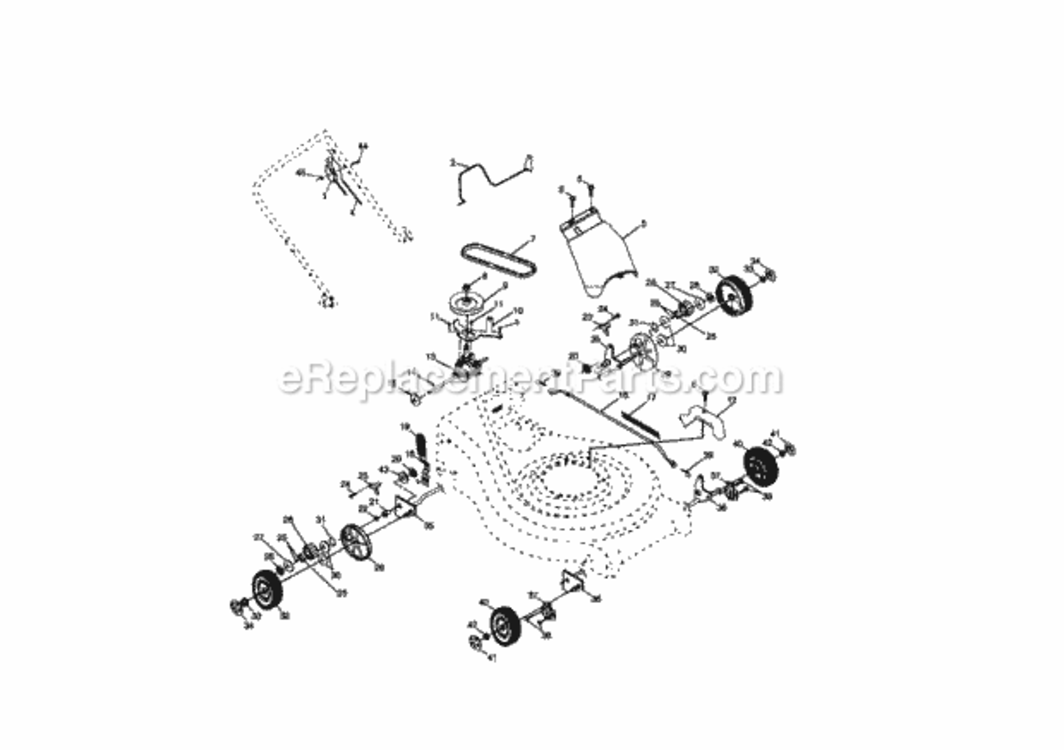 Page B Diagram and Parts List for 917377961  Craftsman Lawn Tractor