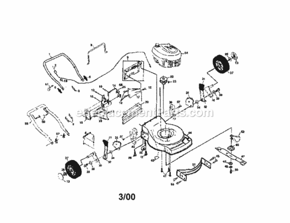 Page A Diagram and Parts List for 917377981  Craftsman Lawn Mower