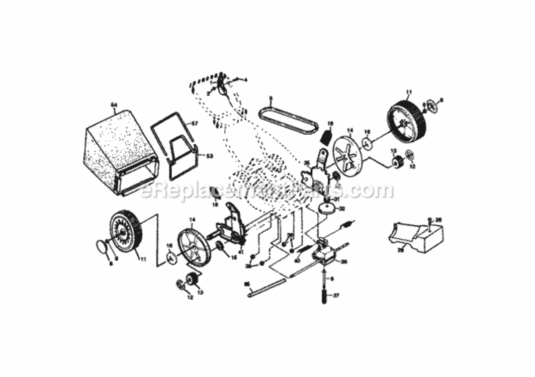 Page B Diagram and Parts List for 917377990  Craftsman Lawn Mower