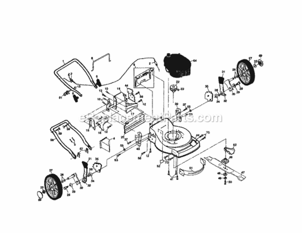 Page B Diagram and Parts List for 917377991  Craftsman Lawn Tractor