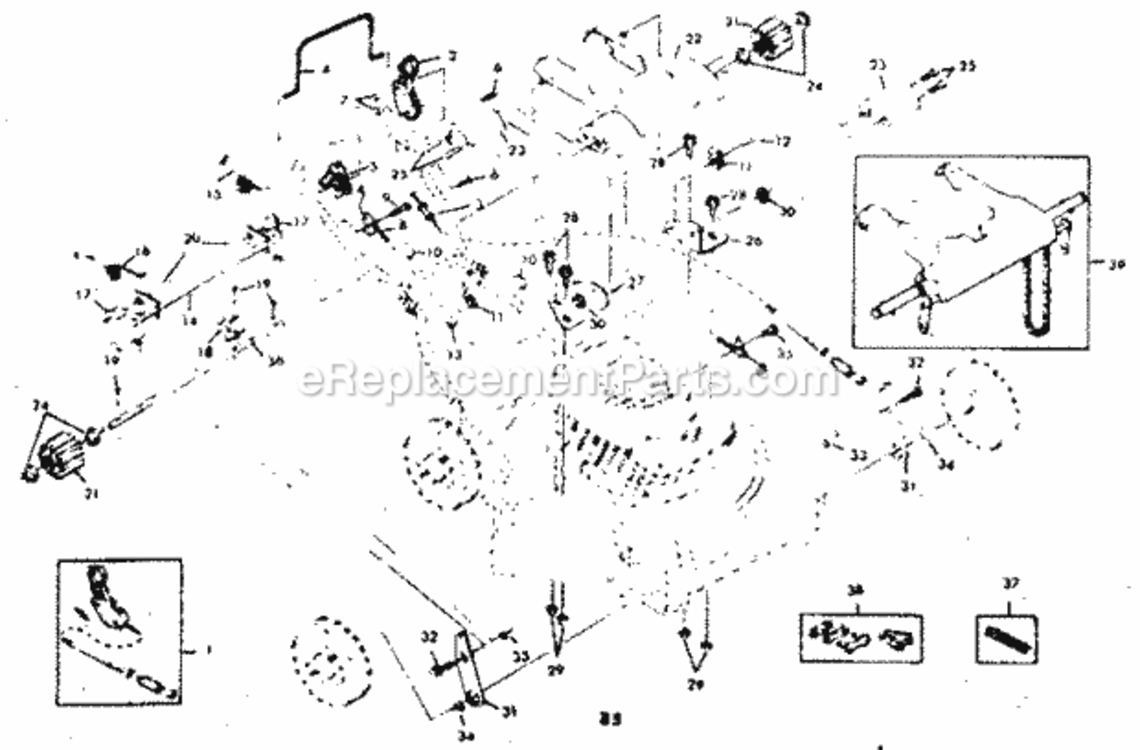 Page B Diagram and Parts List for 917378021  Craftsman Lawn Tractor