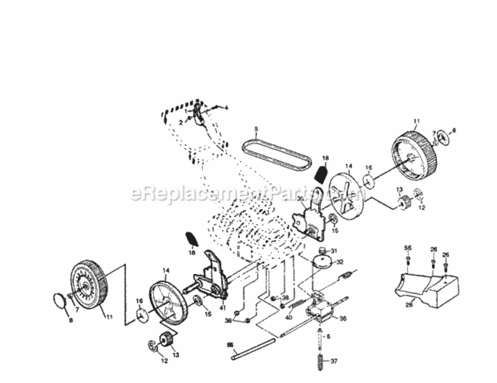 WheelsTires Diagram and Parts List for 917378030  Craftsman Lawn Mower