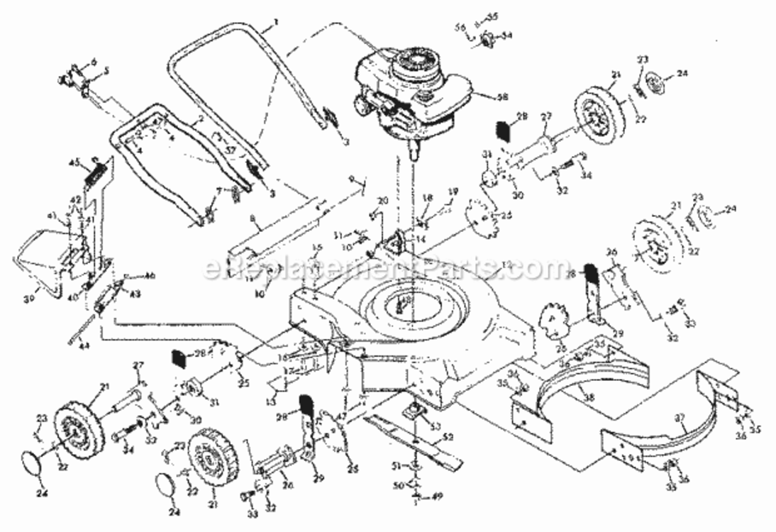 Page A Diagram and Parts List for 917378031  Craftsman Lawn Tractor