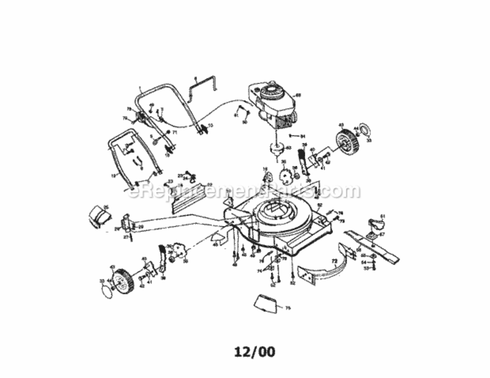 Page A Diagram and Parts List for 917378060  Craftsman Lawn Mower