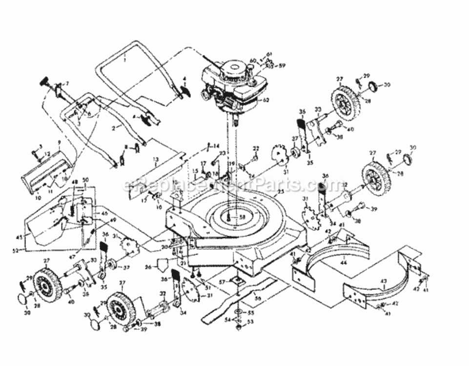 Page A Diagram and Parts List for 917378120  Craftsman Lawn Tractor