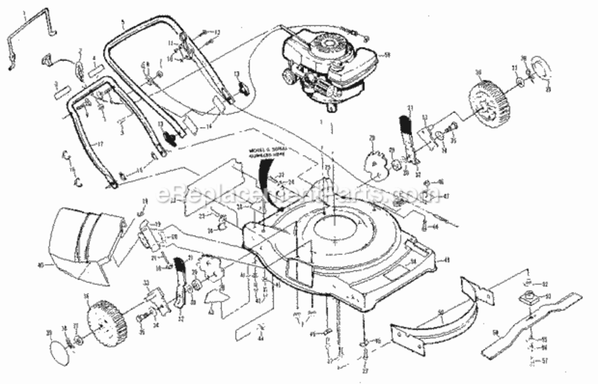 Page A Diagram and Parts List for 917378150  Craftsman Lawn Mower