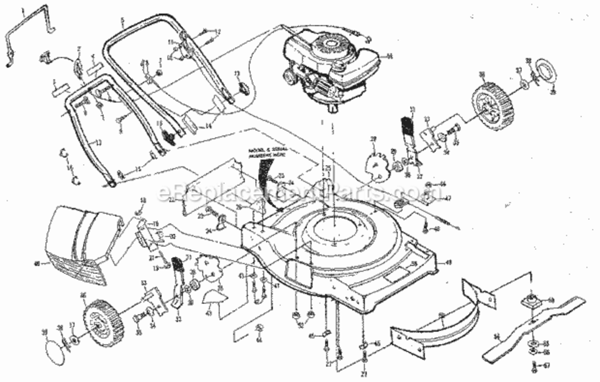 Page A Diagram and Parts List for 917378151  Craftsman Lawn Mower