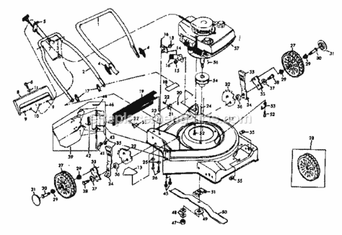 Page A Diagram and Parts List for 917378240  Craftsman Lawn Tractor