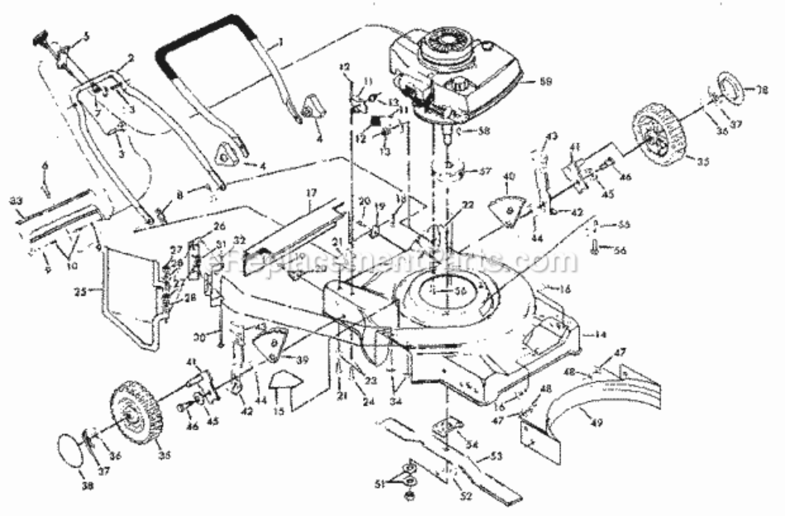 Page B Diagram and Parts List for 917378251  Craftsman Lawn Tractor