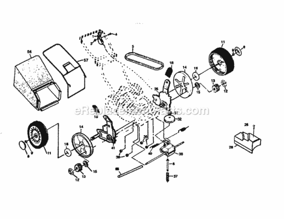 Page B Diagram and Parts List for 917378311  Craftsman Lawn Mower