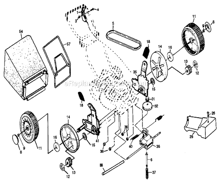 Page B Diagram and Parts List for 917378320  Craftsman Lawn Mower