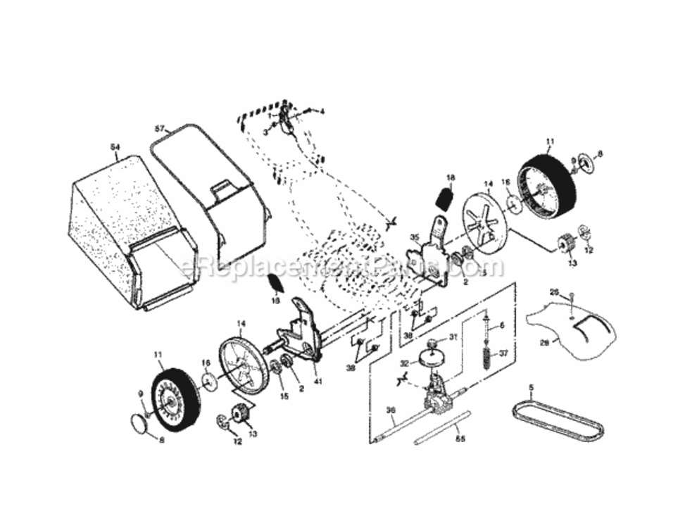 Page B Diagram and Parts List for 917378360  Craftsman Lawn Mower