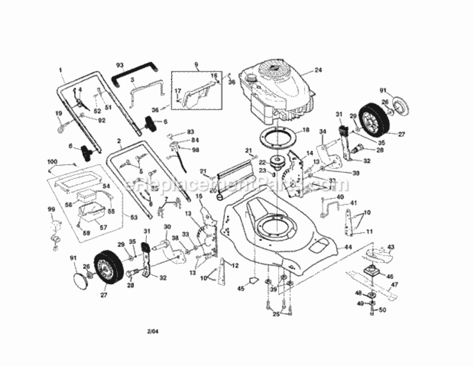 Page A Diagram and Parts List for 917378402  Craftsman Lawn Tractor