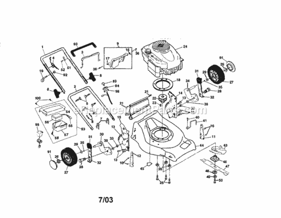 Page A Diagram and Parts List for 917378403  Craftsman Lawn Tractor