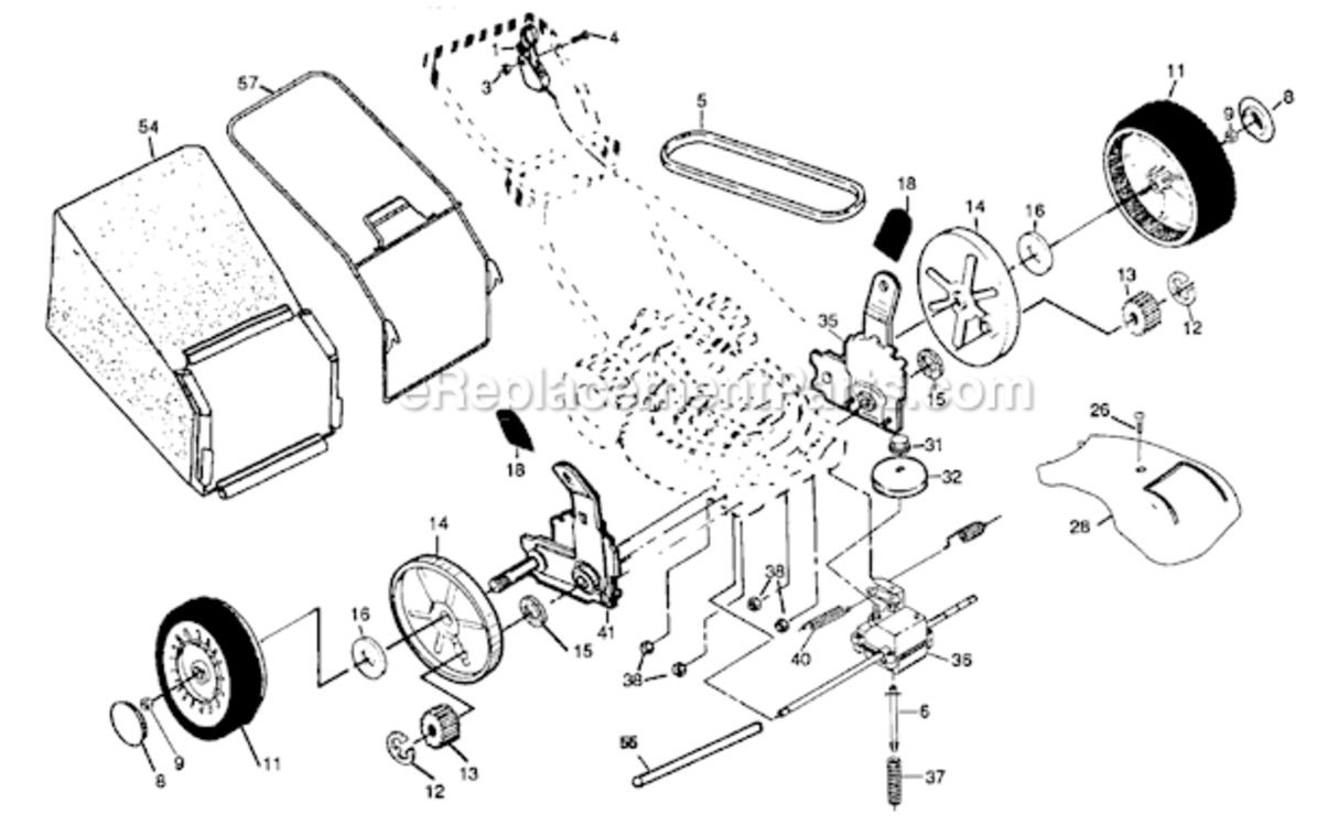 Wheels_And_Tires Diagram and Parts List for 917378410  Craftsman Lawn Mower