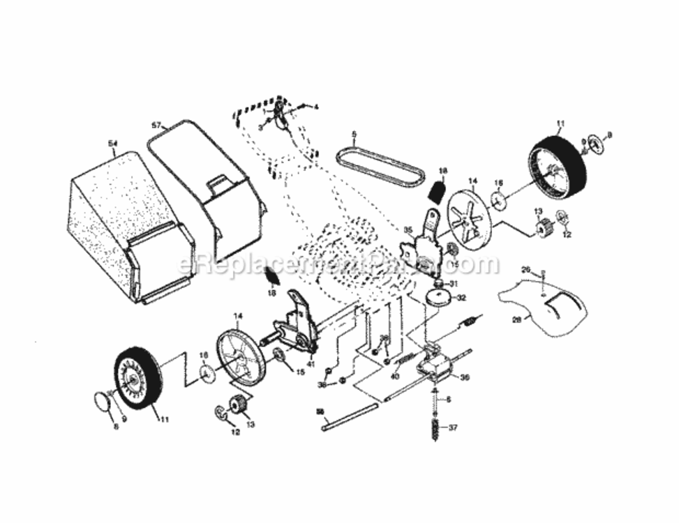 Page B Diagram and Parts List for 917378412  Craftsman Lawn Mower