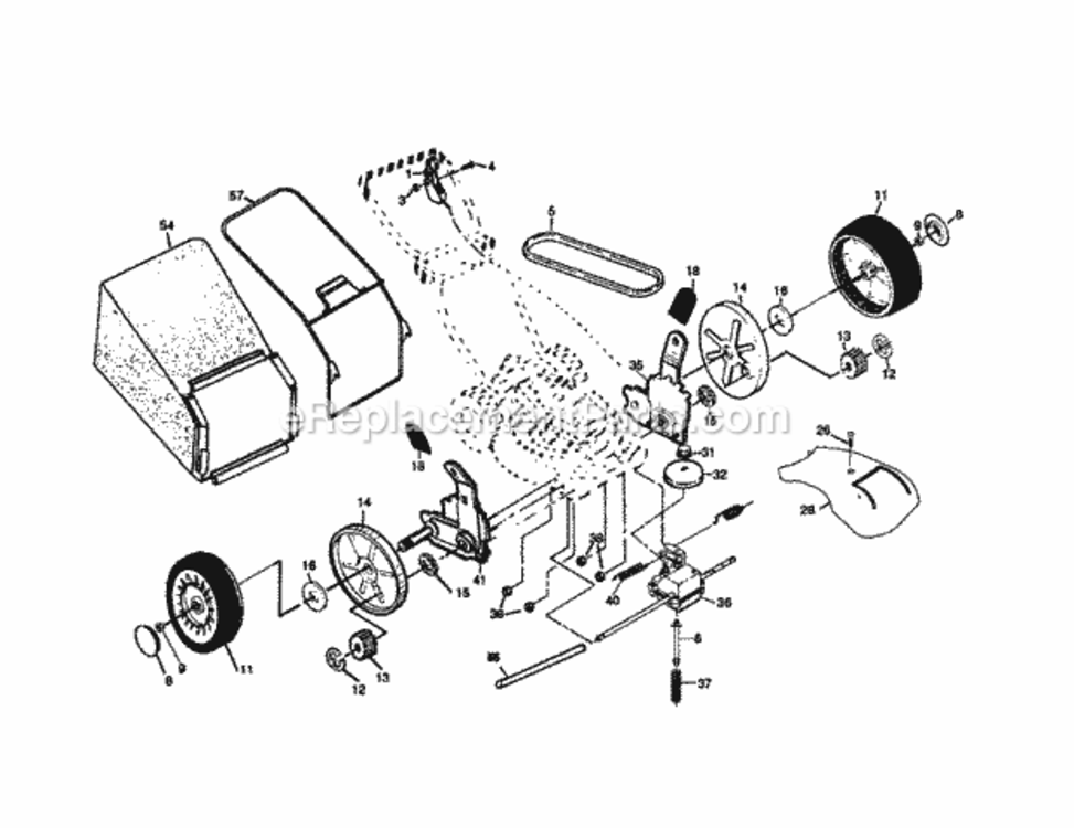 Page B Diagram and Parts List for 917378431  Craftsman Lawn Mower