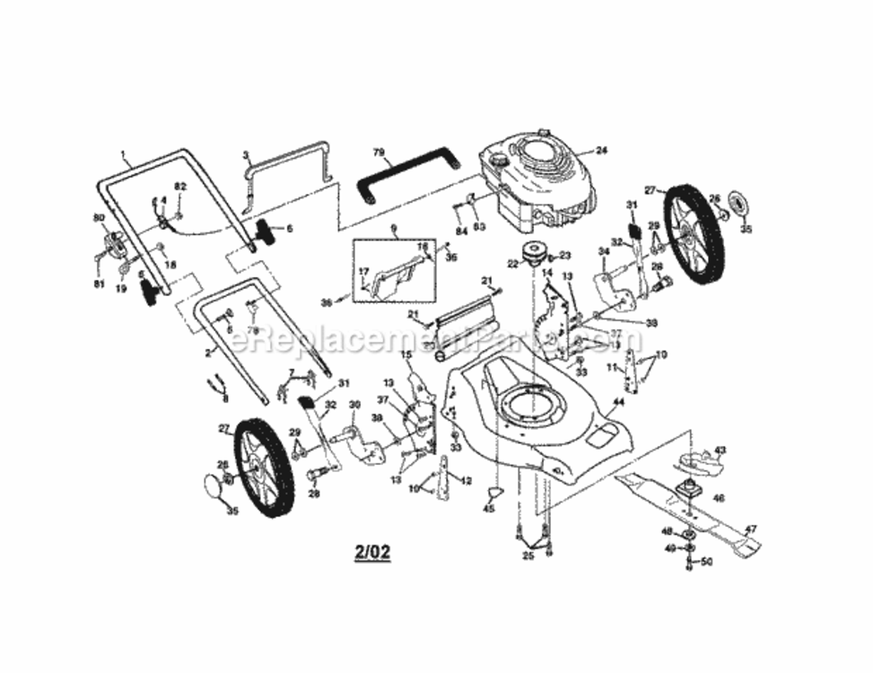Page A Diagram and Parts List for 917378450  Craftsman Lawn Mower