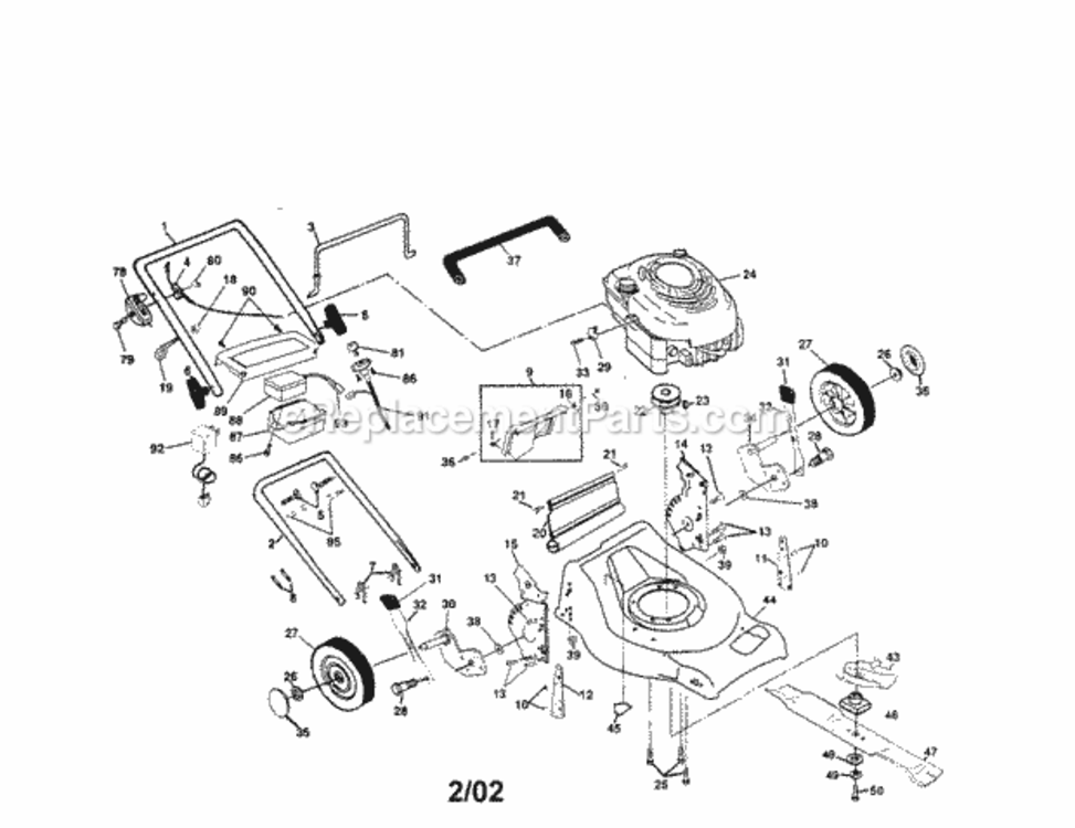 Page A Diagram and Parts List for 917378460  Craftsman Lawn Mower