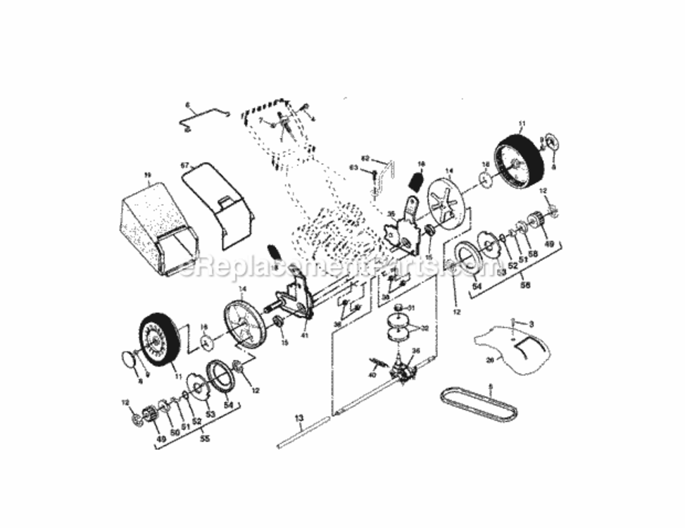 Page B Diagram and Parts List for 917378480  Craftsman Lawn Mower