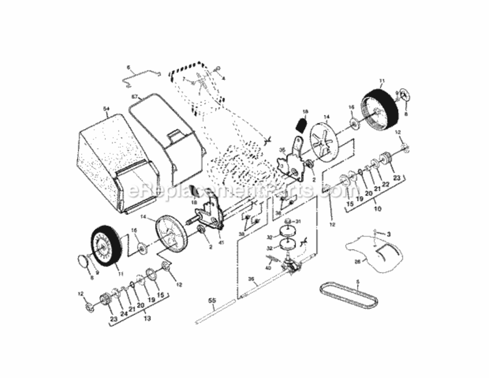 Page B Diagram and Parts List for 917378491  Craftsman Lawn Mower