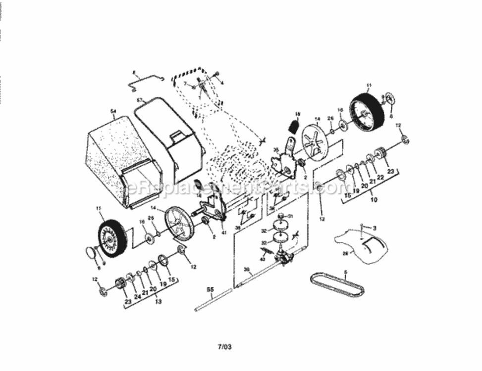 Page B Diagram and Parts List for 917378492  Craftsman Lawn Mower