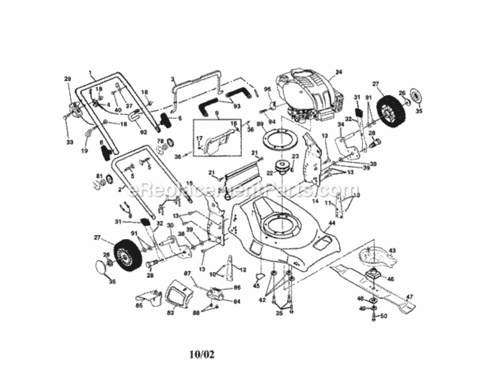 Page A Diagram and Parts List for 917378531  Craftsman Lawn Mower