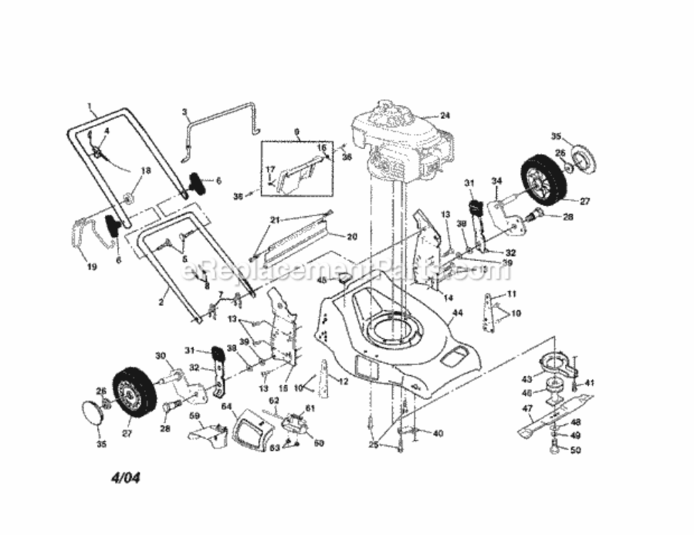 Page A Diagram and Parts List for 917378551  Craftsman Lawn Mower