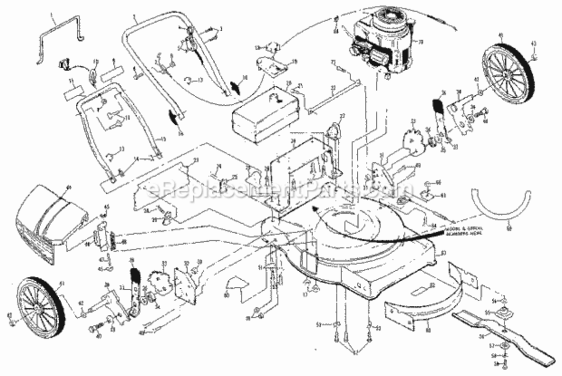 Page A Diagram and Parts List for 917378601  Craftsman Lawn Mower