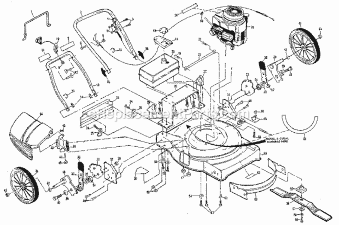 Page A Diagram and Parts List for 917378602  Craftsman Lawn Mower