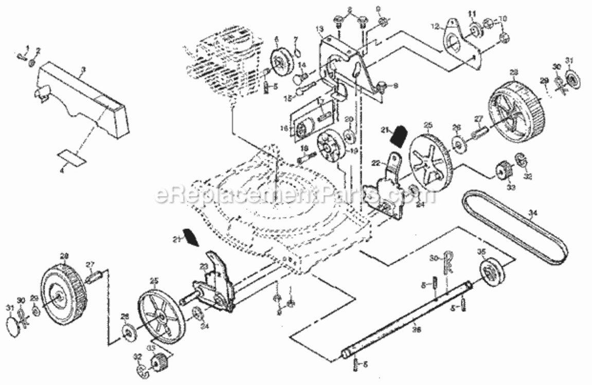 Page B Diagram and Parts List for 917378620  Craftsman Lawn Mower