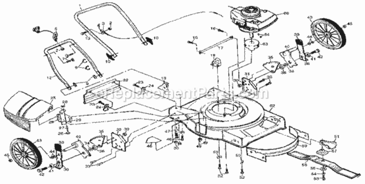 Page A Diagram and Parts List for 917378633  Craftsman Lawn Mower