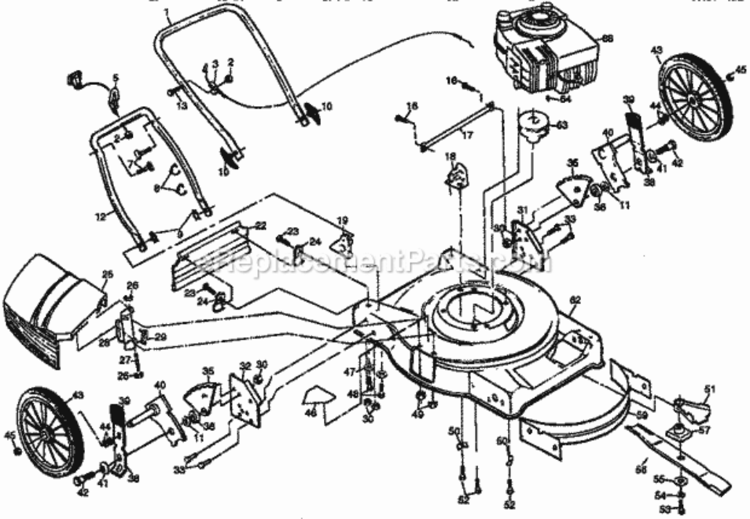 Page A Diagram and Parts List for 917378652  Craftsman Lawn Mower