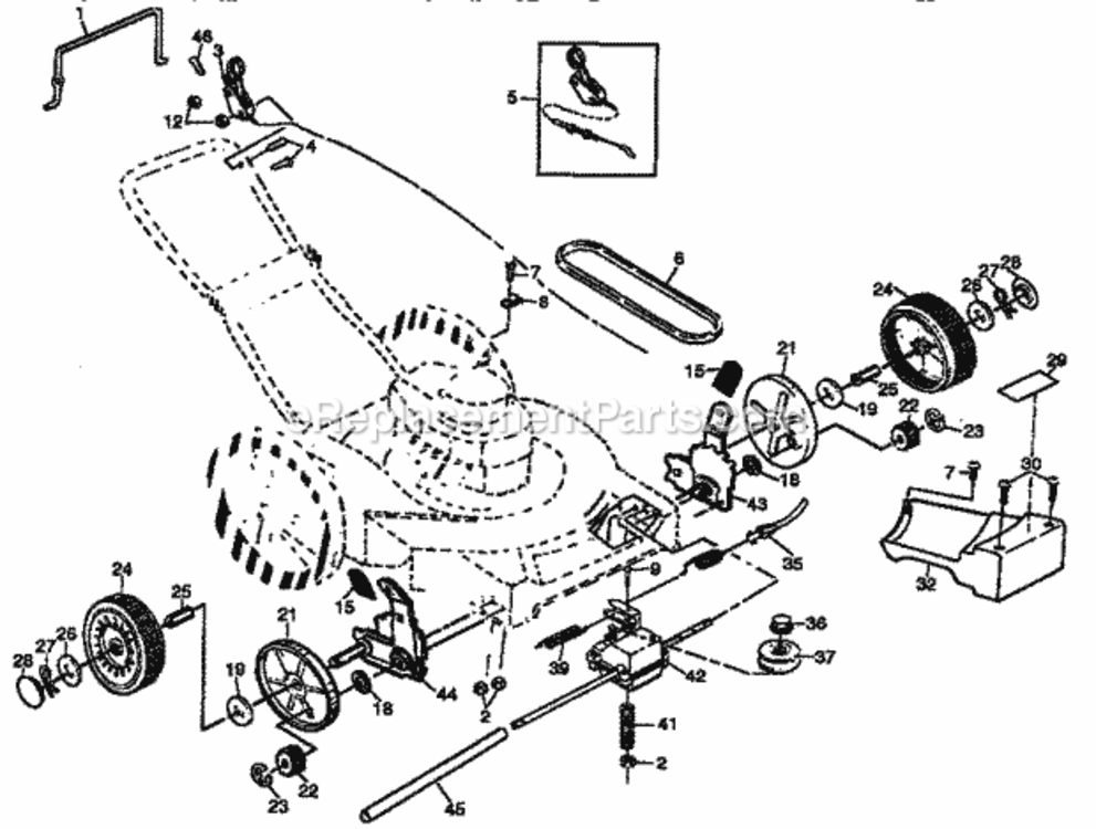 Page B Diagram and Parts List for 917378652  Craftsman Lawn Mower