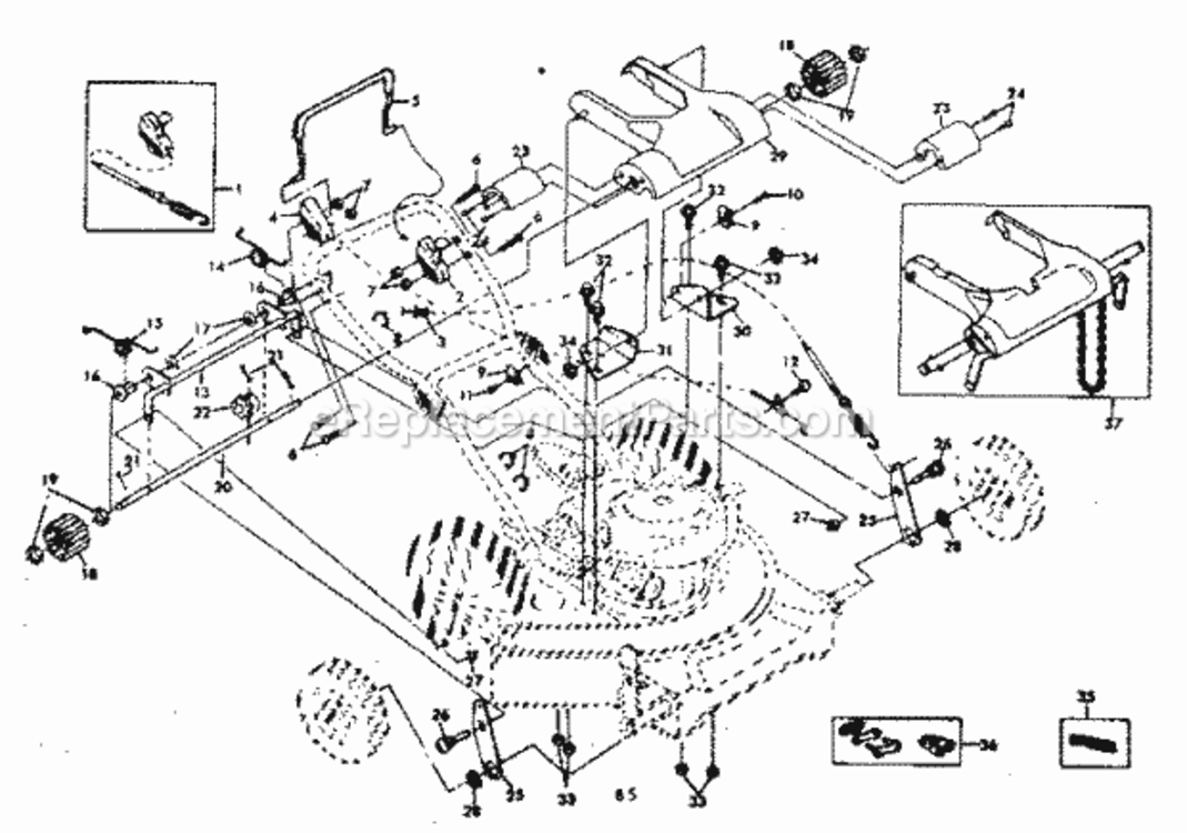Page B Diagram and Parts List for 917378661  Craftsman Lawn Mower