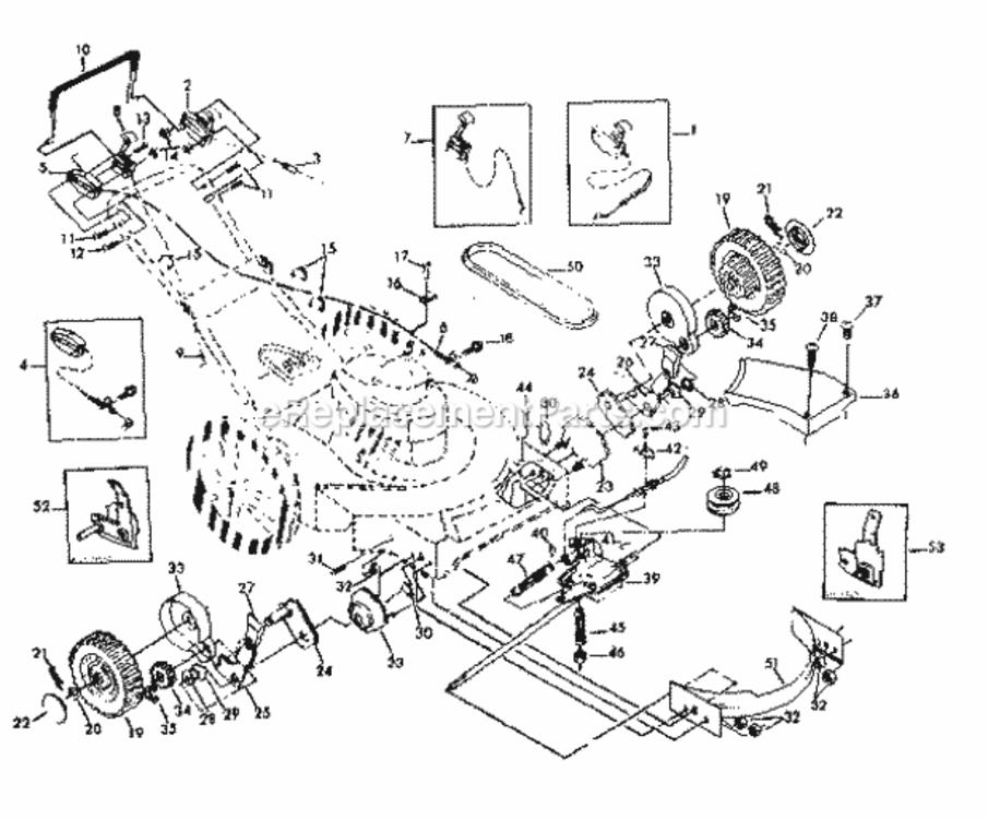 Page C Diagram and Parts List for 917378671  Craftsman Lawn Mower