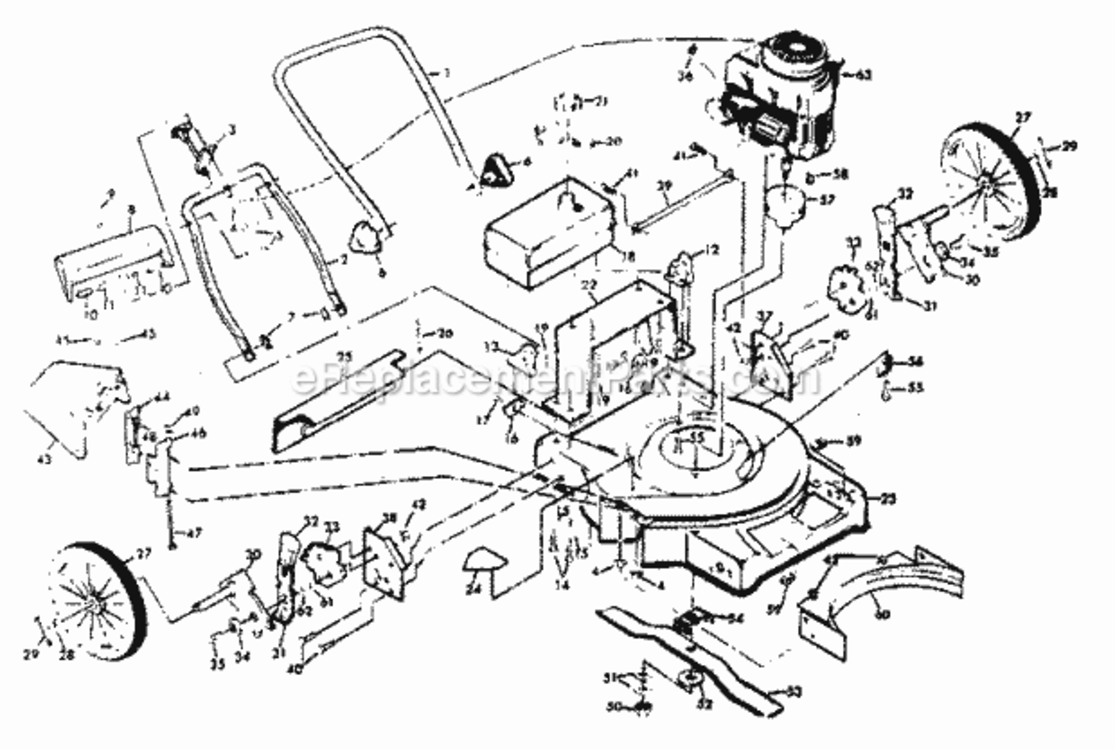 Page A Diagram and Parts List for 917378680  Craftsman Lawn Mower