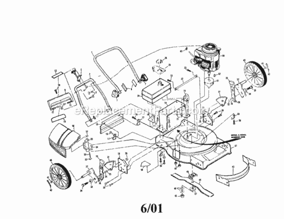 Page A Diagram and Parts List for 917378690  Craftsman Lawn Mower