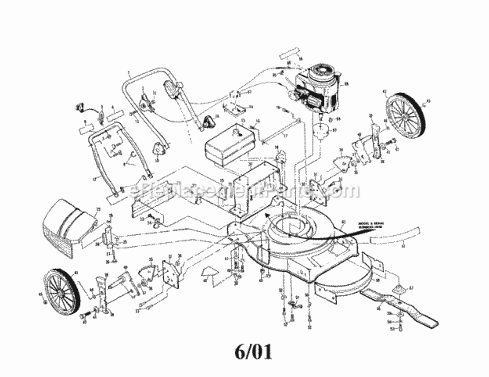 Page A Diagram and Parts List for 917378693  Craftsman Lawn Mower