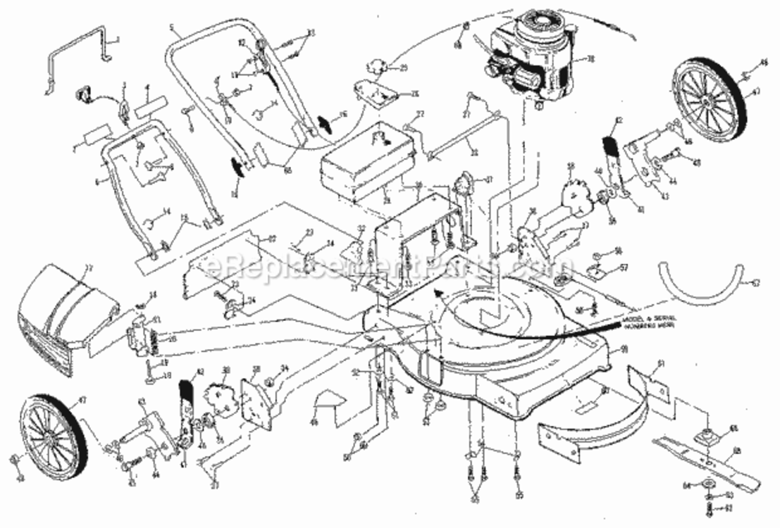 Page A Diagram and Parts List for 917378700  Craftsman Lawn Mower