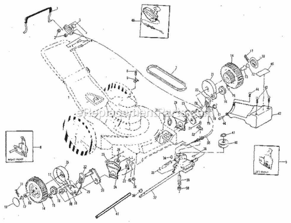 Page B Diagram and Parts List for 917378721  Craftsman Lawn Mower