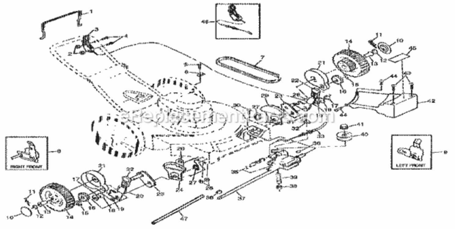 Page B Diagram and Parts List for 917378722  Craftsman Lawn Mower