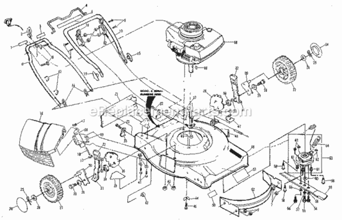 Page A Diagram and Parts List for 917378730  Craftsman Lawn Mower