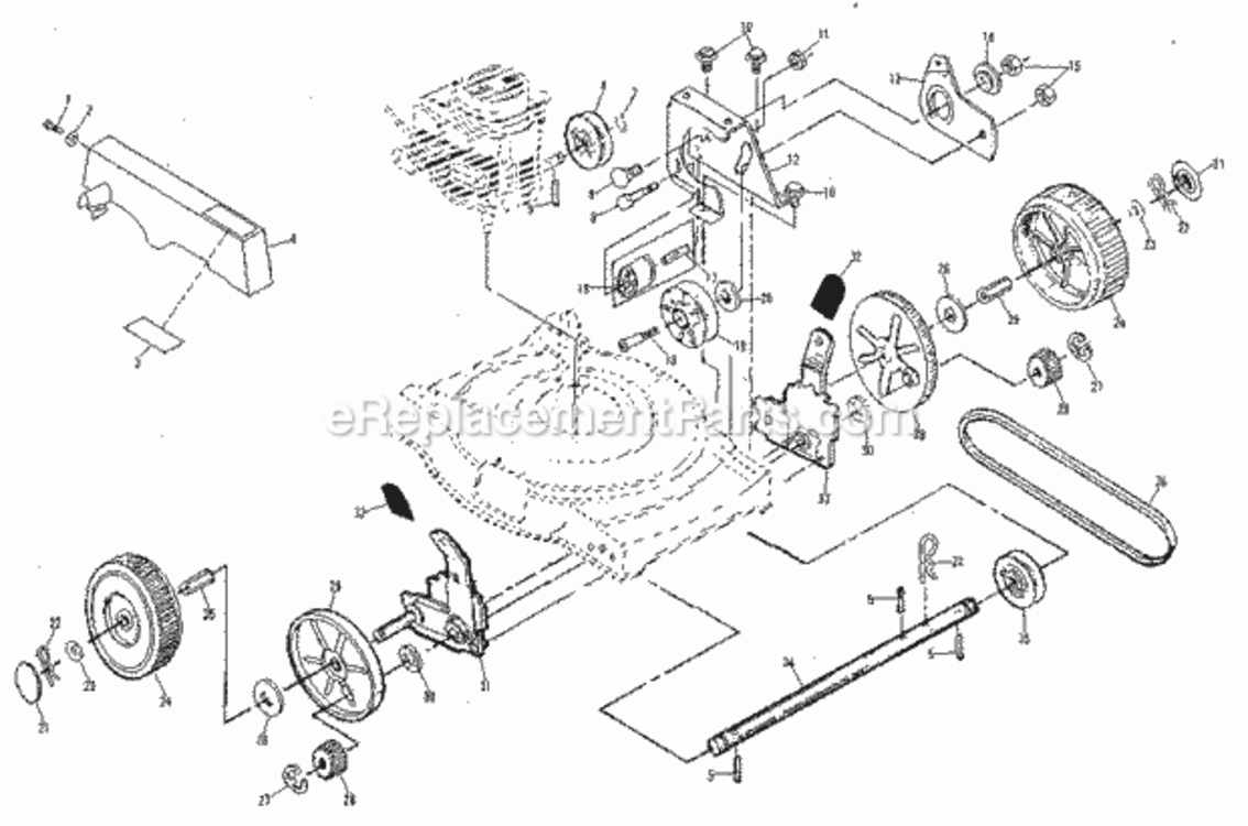 Page B Diagram and Parts List for 917378730  Craftsman Lawn Mower