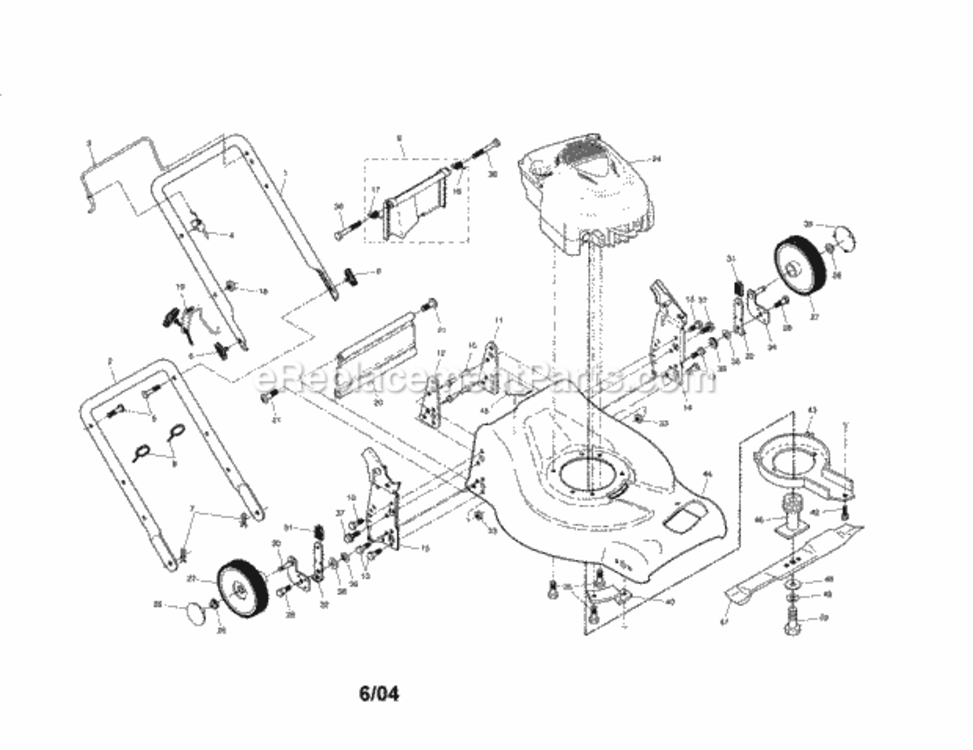 Page A Diagram and Parts List for 917378761  Craftsman Lawn Mower