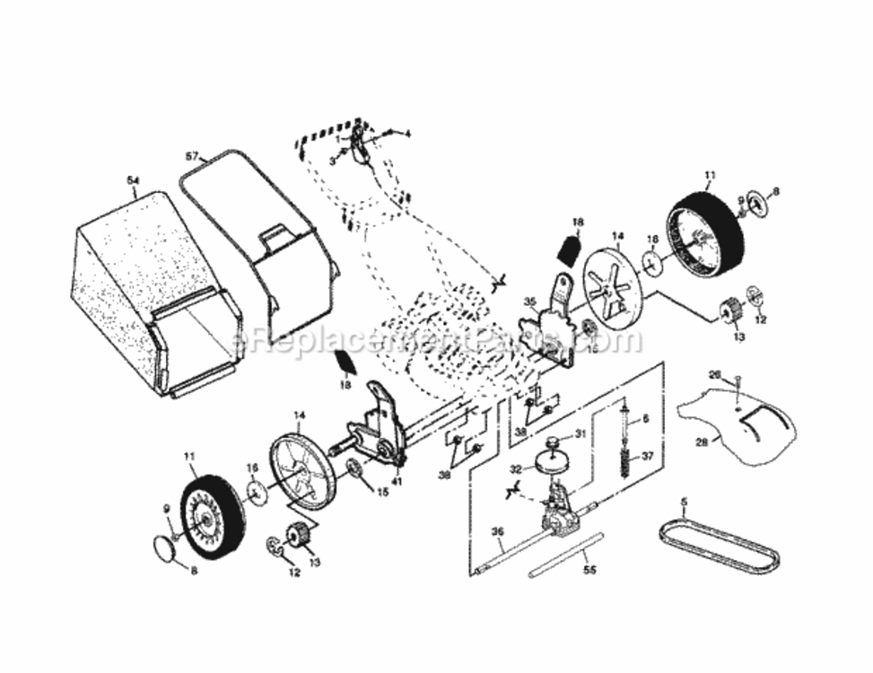 Page B Diagram and Parts List for 917378771  Craftsman Lawn Mower