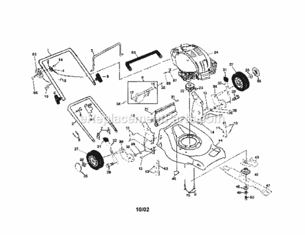 Page A Diagram and Parts List for 917378772  Craftsman Lawn Mower